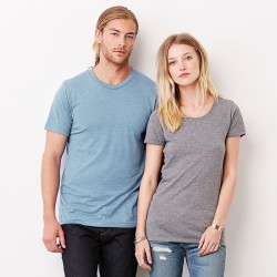 Plain Unisex triblend crew neck t-shirt Bella+Canvas 130 GSM